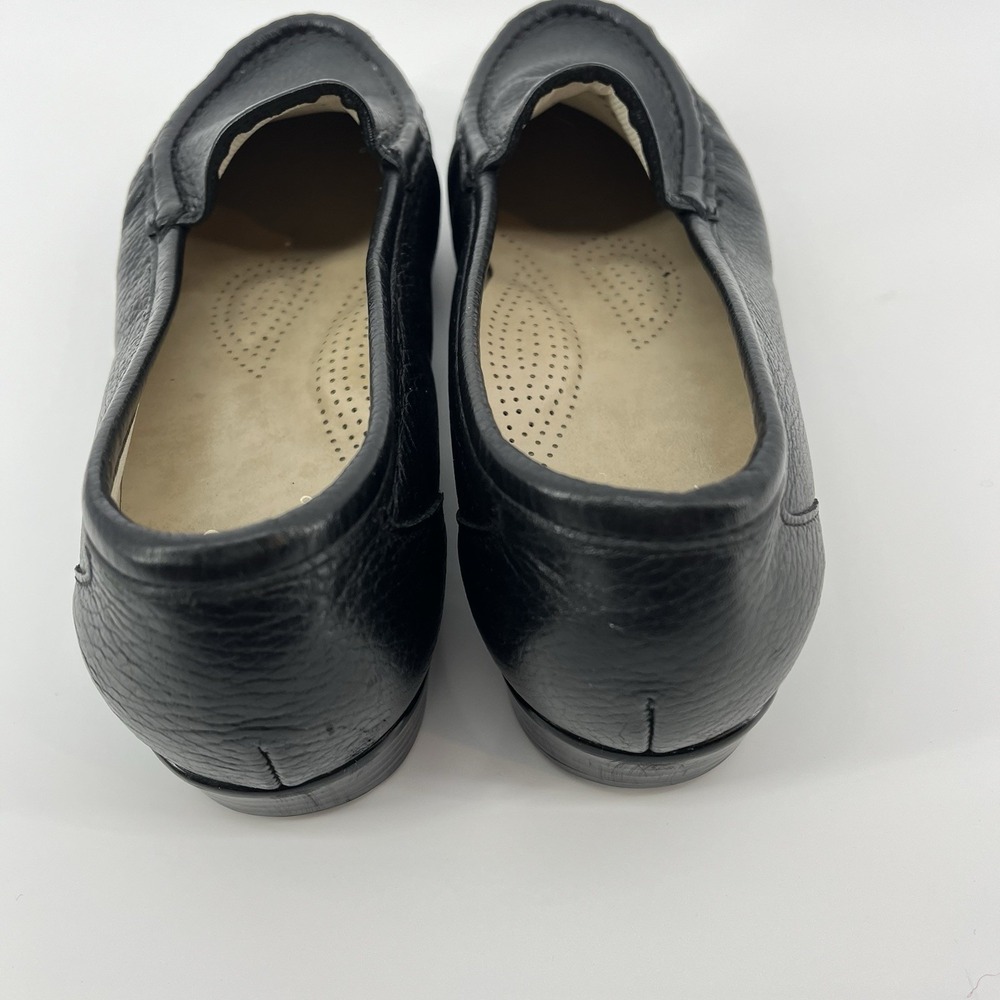 SAS Tripad Comfort Handcrafted Leather Low Wedge Loafer Shoe Sz 7W Black - Picture 3 of 7